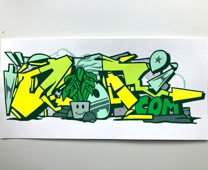 letter v in graffiti